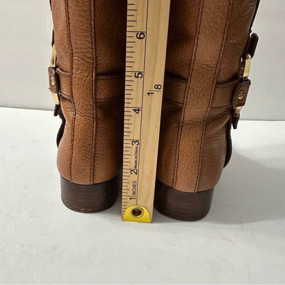 Tory Burch Tan Grained Leather Over Knee Boots Equestrian Riding Equestrian 5.5
